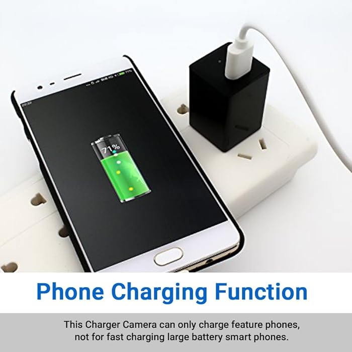 Surveillance Charger Video Camera Recorder Motion Detection Wall Plug With USB Cable