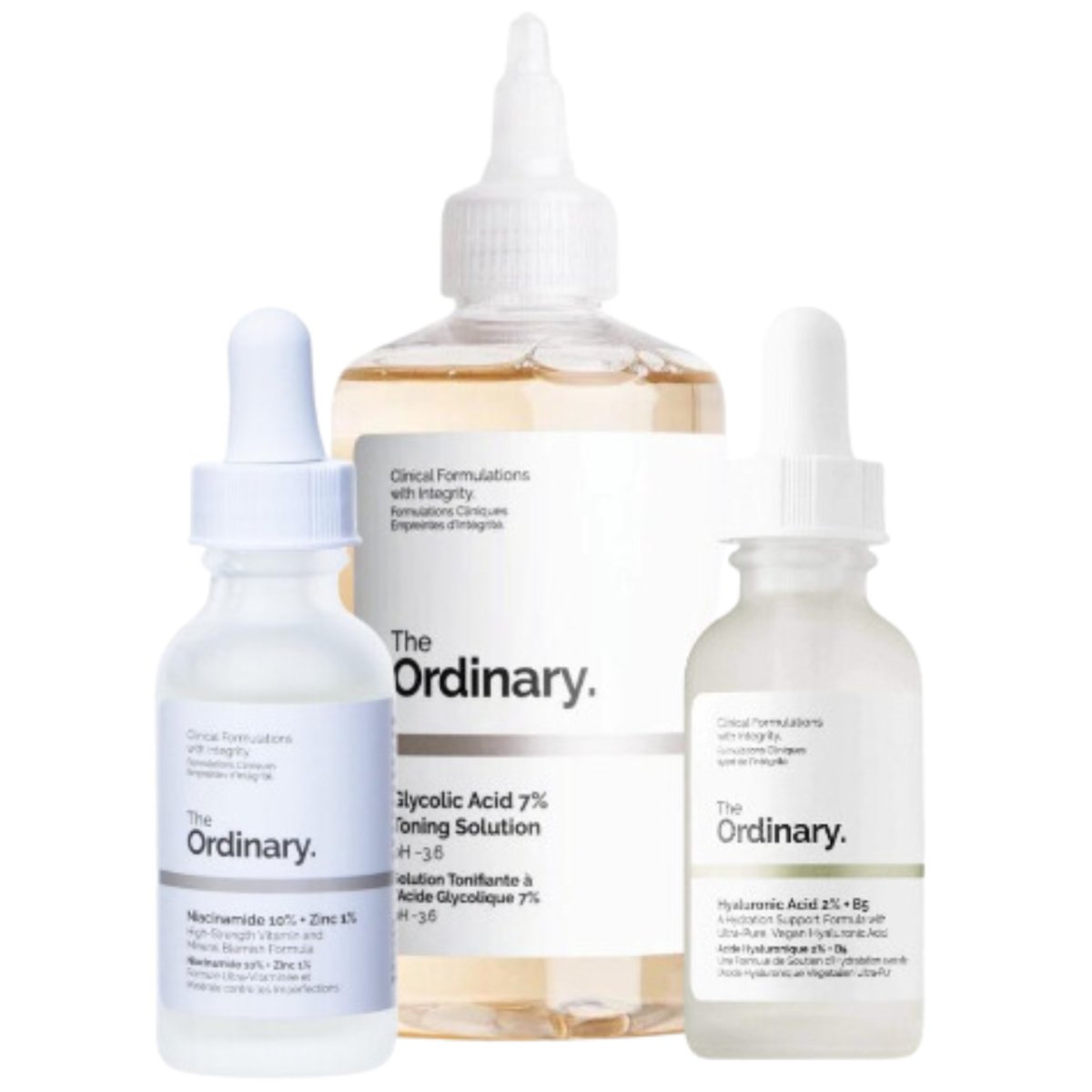 THE ORDINARY Beauty Set (Glycolic Acid Toner, Niacinamide 10% & Hyaluronic Acid 2%)