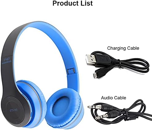 P47 Multifunctional Wireless Foldable Over Ear Headphone (Blue, Green, White, Red, Black)