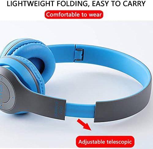 P47 Multifunctional Wireless Foldable Over Ear Headphone (Blue, Green, White, Red, Black)
