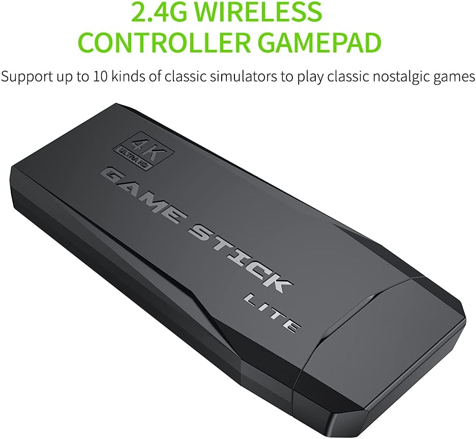 Video Game Console, Built-in 3500+ Games, Retro handheld Game Console, 4K High Definition HDMI Output for TV with Dual 2.4G Wireless Controllers For Kids Gift