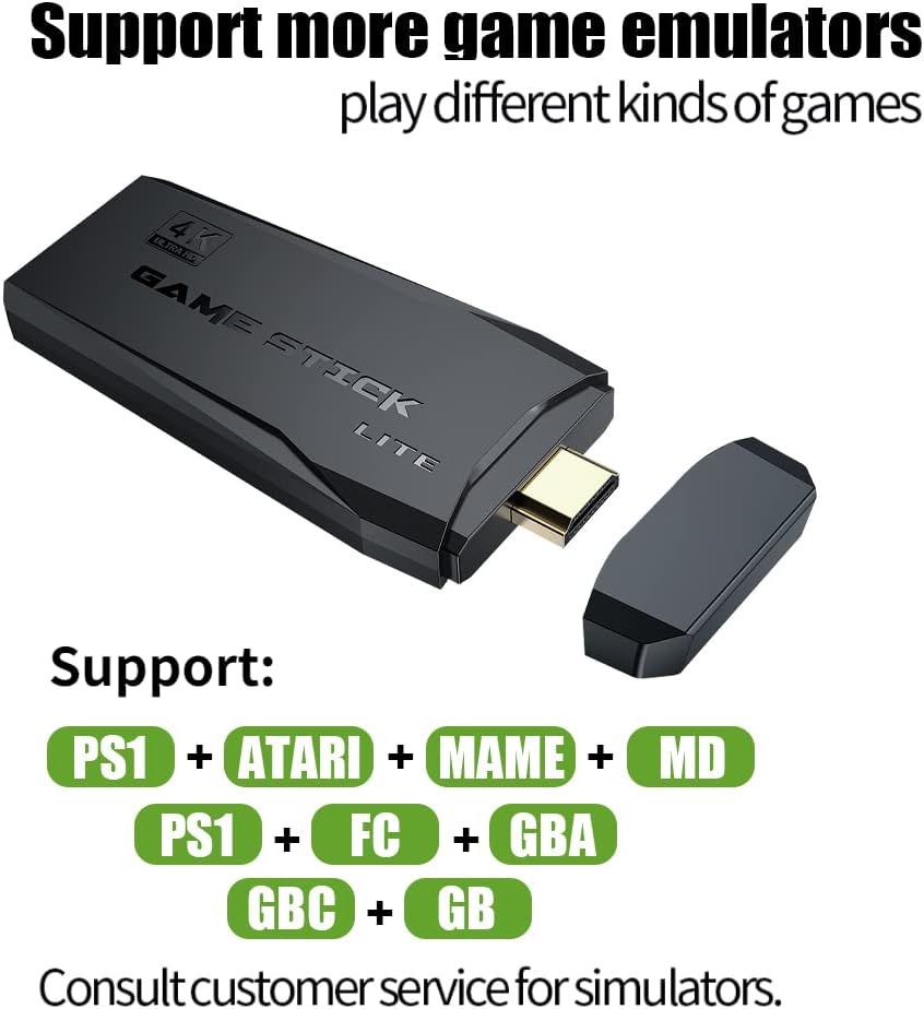 Video Game Console, Built-in 3500+ Games, Retro handheld Game Console, 4K High Definition HDMI Output for TV with Dual 2.4G Wireless Controllers For Kids Gift
