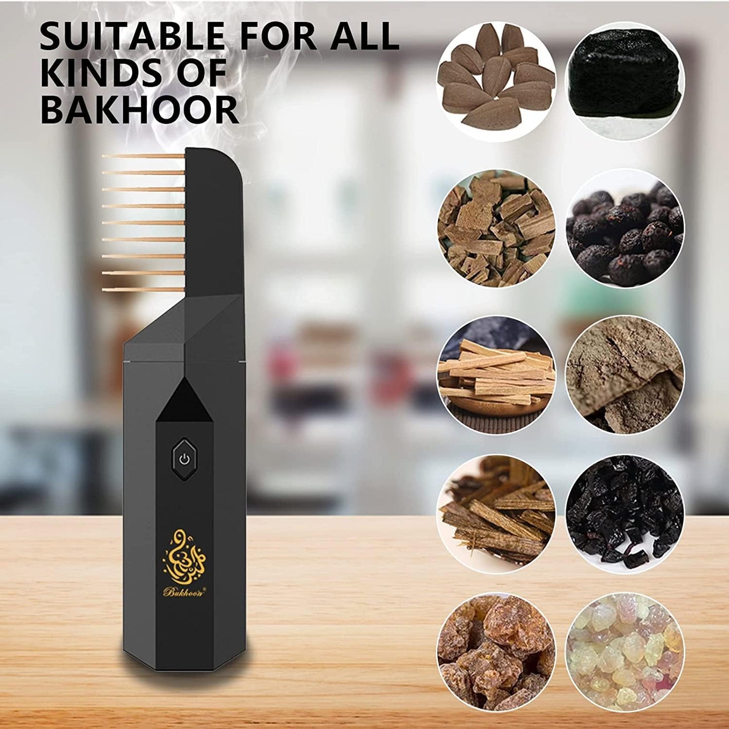 Electric Incense Burner Arabic Incense Burner Dukhni Comb Arabic Incense Burner Portable USB Rechargeable