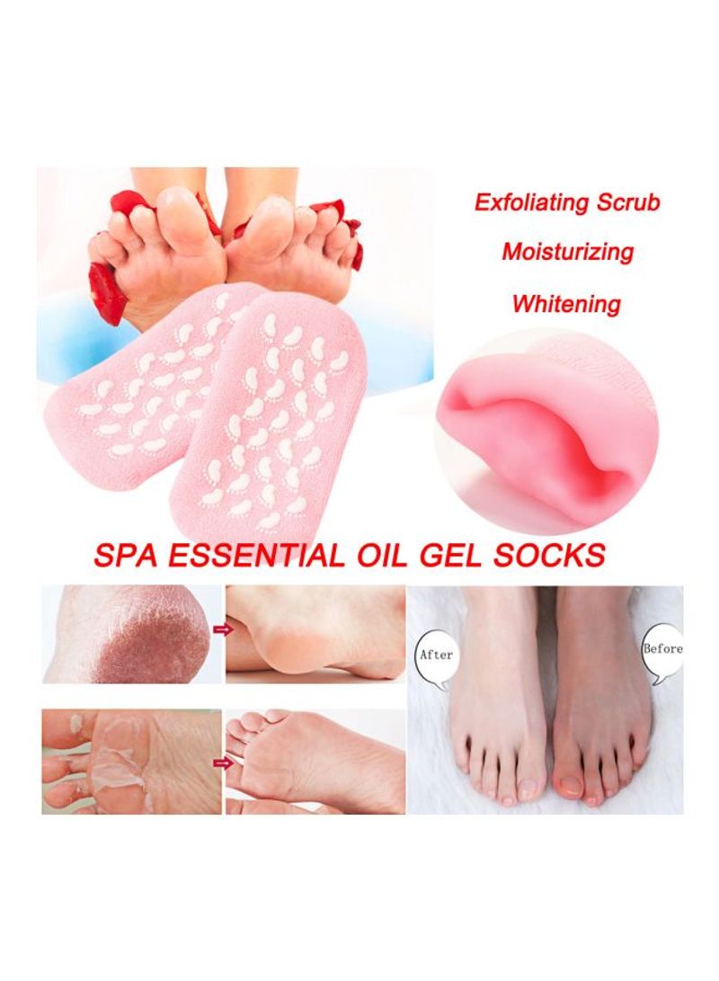 Fantastic Solution For women with Dry ed skin on Heels and Feet. Moisturizing Spa Gel Socks soft of Jojoba Lavender Oil plus Vitamin E a Smell