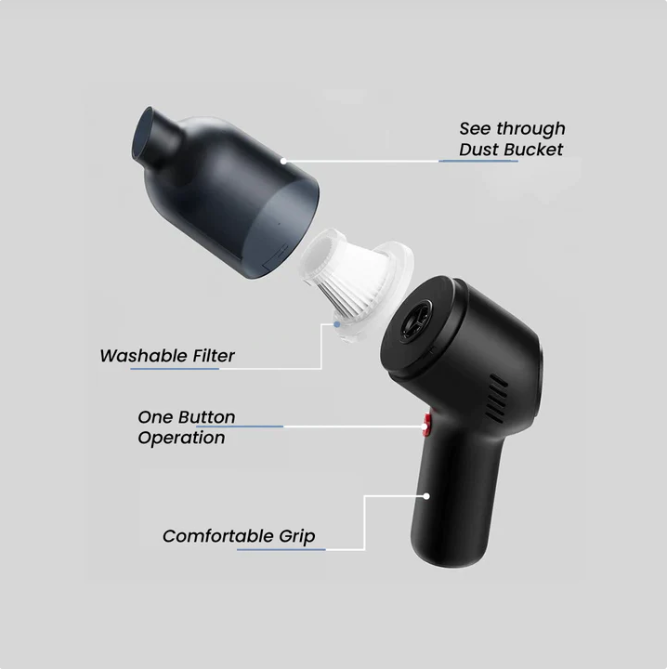3 in 1 Car Vacuum Cleaner, Cordless & Portable