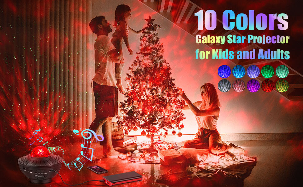 Led Starry Sky Projector, LED night light Projector with Bluetooth Speaker