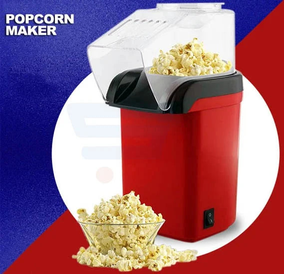 1200W Fast Popcorn Making Machine, Hot Air Popcorn Popper With Wide Mouth Design, Oil And Bpa Free