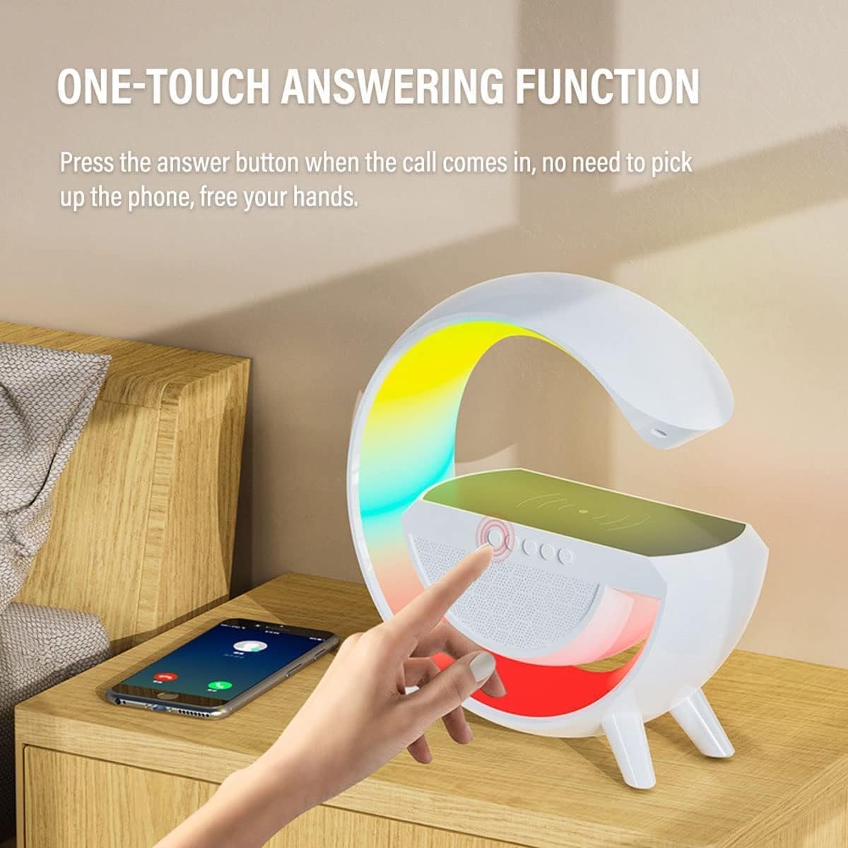 BT3401 LED Wireless Charging Bluetooth Speaker