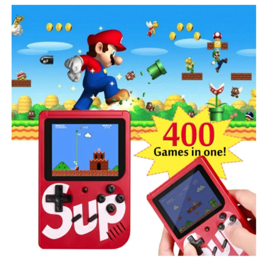 Sup Handheld Game Console, Built-in 400 Games, with 3.0 Inch LCD Display.