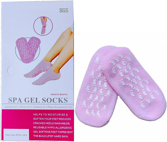 Fantastic Solution For women with Dry ed skin on Heels and Feet. Moisturizing Spa Gel Socks soft of Jojoba Lavender Oil plus Vitamin E a Smell